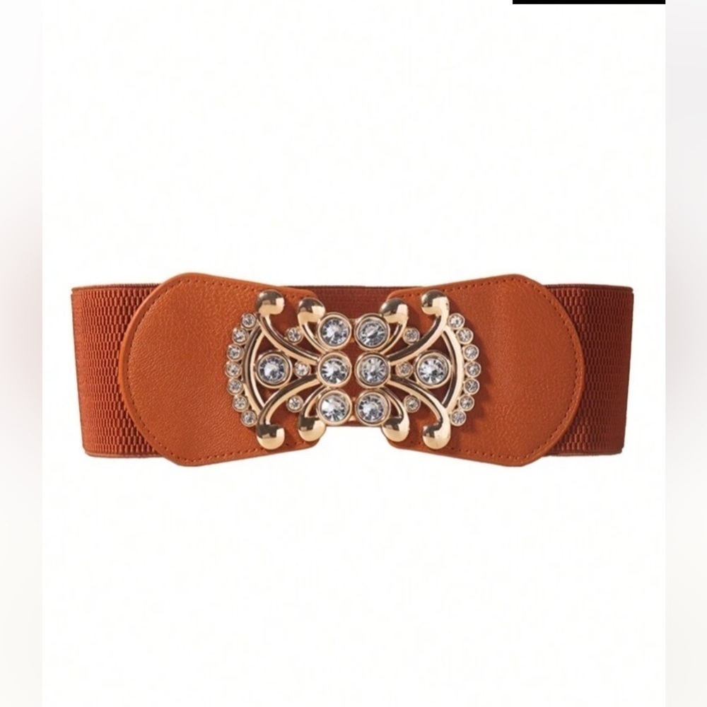 01- waistband belt rhinestone buckle. Luxury